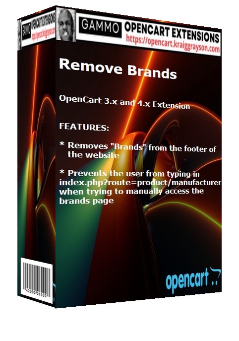 Remove Brands – OpenCart 3.x and 4.x
