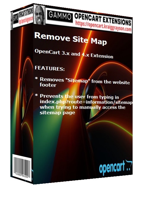 Remove Site Map – OpenCart 3.x and 4.x